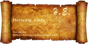Hornung Edda névjegykártya